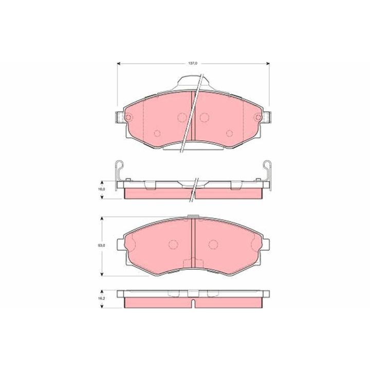 Stabdžių trinkelių rinkinys, diskinis stabdys TRW GDB3259