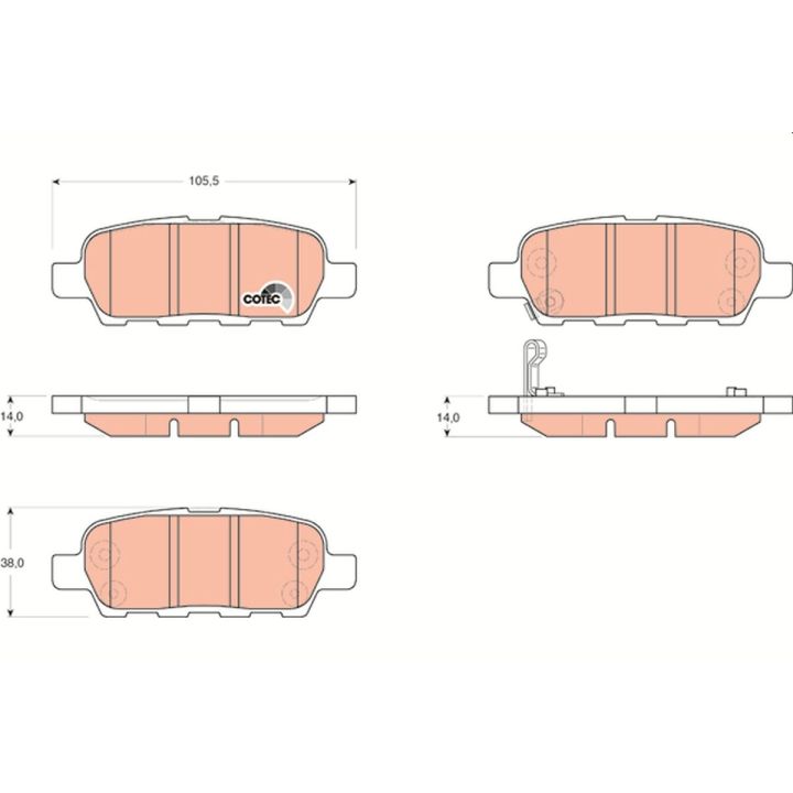 Stabdžių trinkelių rinkinys, diskinis stabdys TRW GDB3294