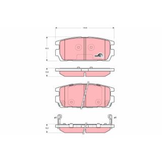 Stabdžių trinkelių rinkinys, diskinis stabdys TRW GDB3296
