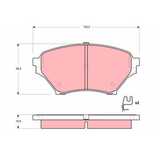 Stabdžių trinkelių rinkinys, diskinis stabdys TRW GDB3302