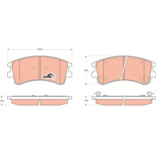 Stabdžių trinkelių rinkinys, diskinis stabdys TRW GDB3310