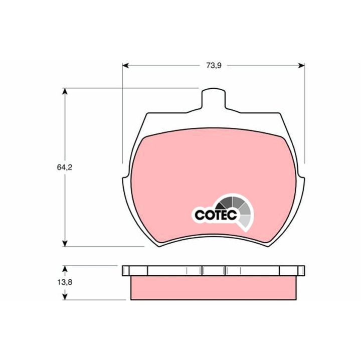 Stabdžių trinkelių rinkinys, diskinis stabdys TRW GDB332