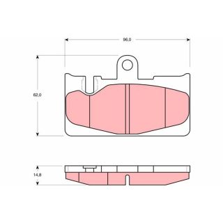 Stabdžių trinkelių rinkinys, diskinis stabdys TRW GDB3323