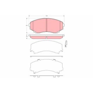 Stabdžių trinkelių rinkinys, diskinis stabdys TRW GDB3326