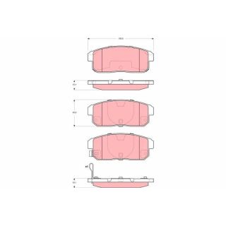 Stabdžių trinkelių rinkinys, diskinis stabdys TRW GDB3357