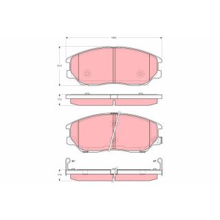 Stabdžių trinkelių rinkinys, diskinis stabdys TRW GDB3360