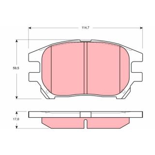 Stabdžių trinkelių rinkinys, diskinis stabdys TRW GDB3379