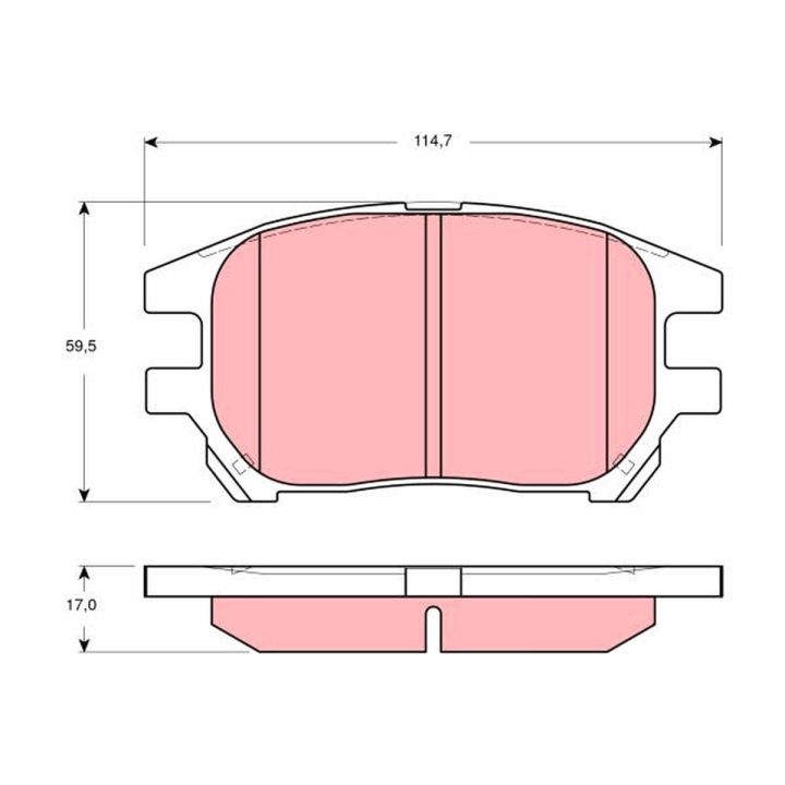 Stabdžių trinkelių rinkinys, diskinis stabdys TRW GDB3379