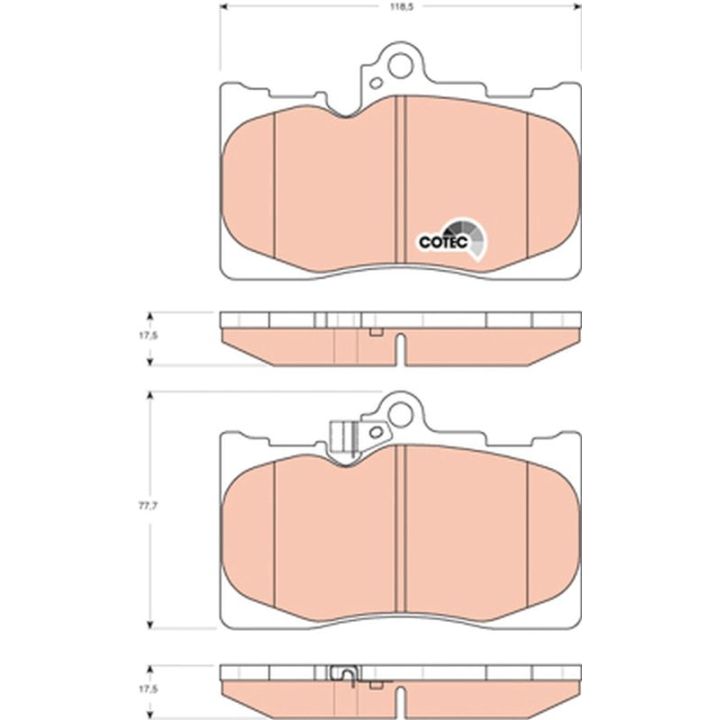 Stabdžių trinkelių rinkinys, diskinis stabdys TRW GDB3398
