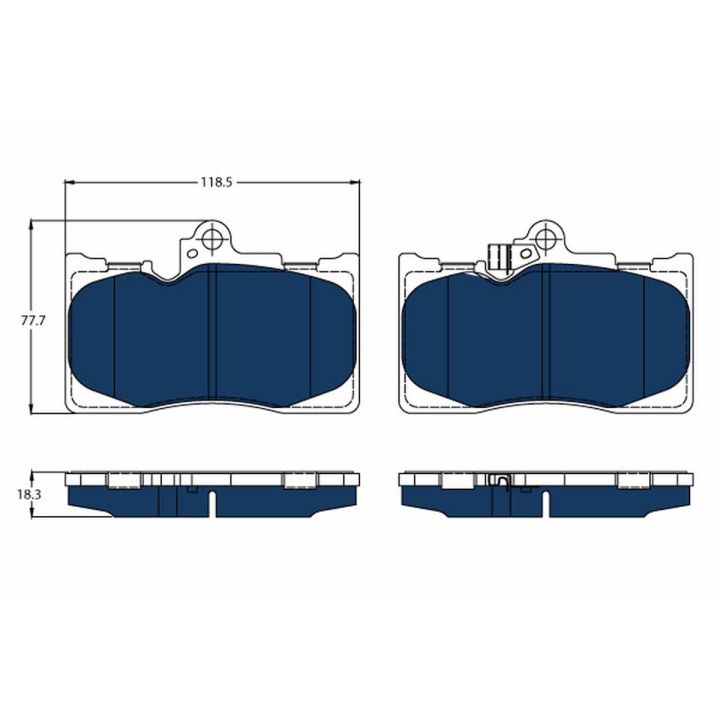 Stabdžių trinkelių rinkinys, diskinis stabdys TRW GDB3398BTE