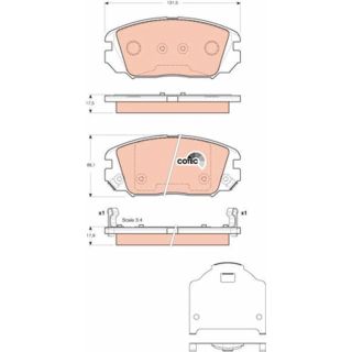 Stabdžių trinkelių rinkinys, diskinis stabdys TRW GDB3409