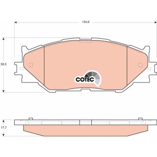Stabdžių trinkelių rinkinys, diskinis stabdys TRW GDB3410