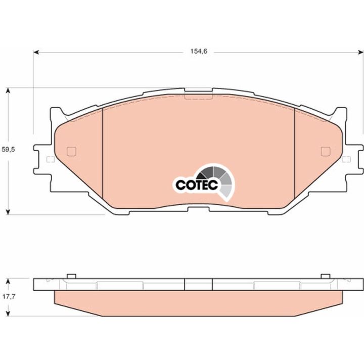 Stabdžių trinkelių rinkinys, diskinis stabdys TRW GDB3410