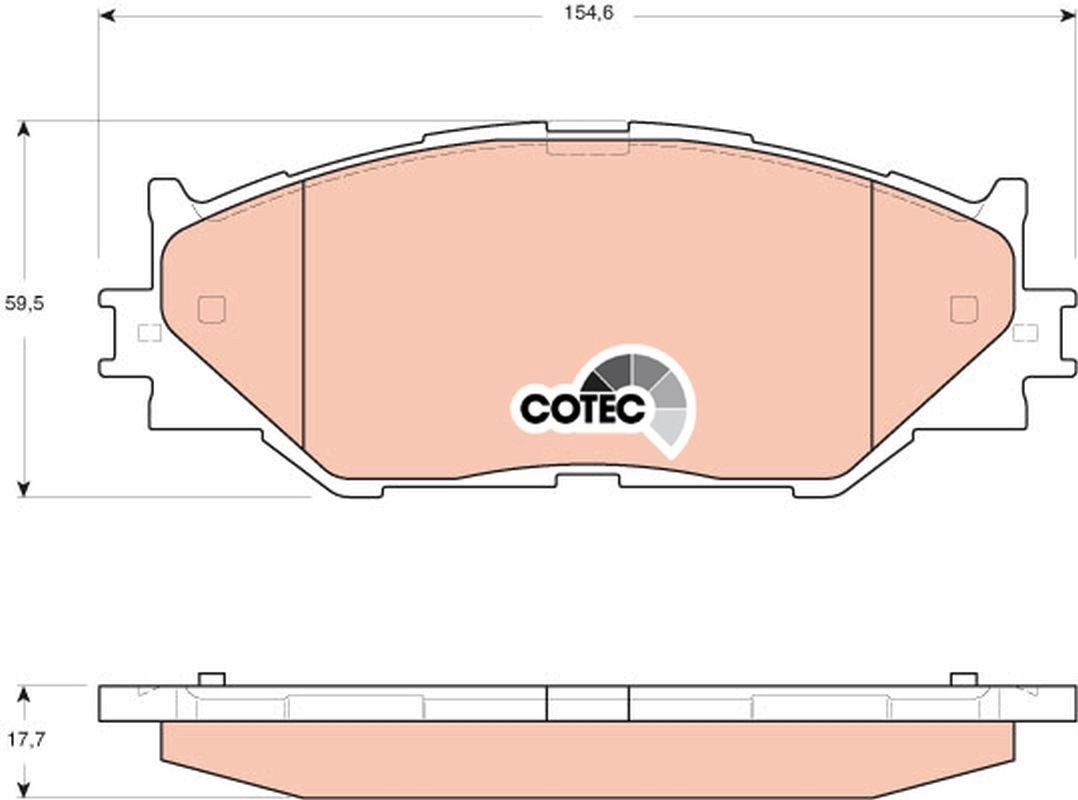 Stabdžių trinkelių rinkinys, diskinis stabdys TRW GDB3410