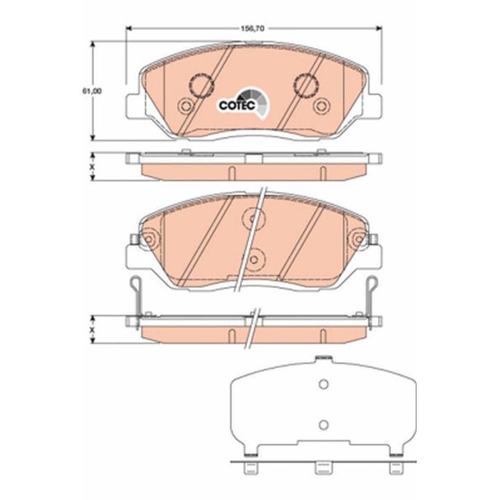 Stabdžių trinkelių rinkinys, diskinis stabdys TRW GDB3418