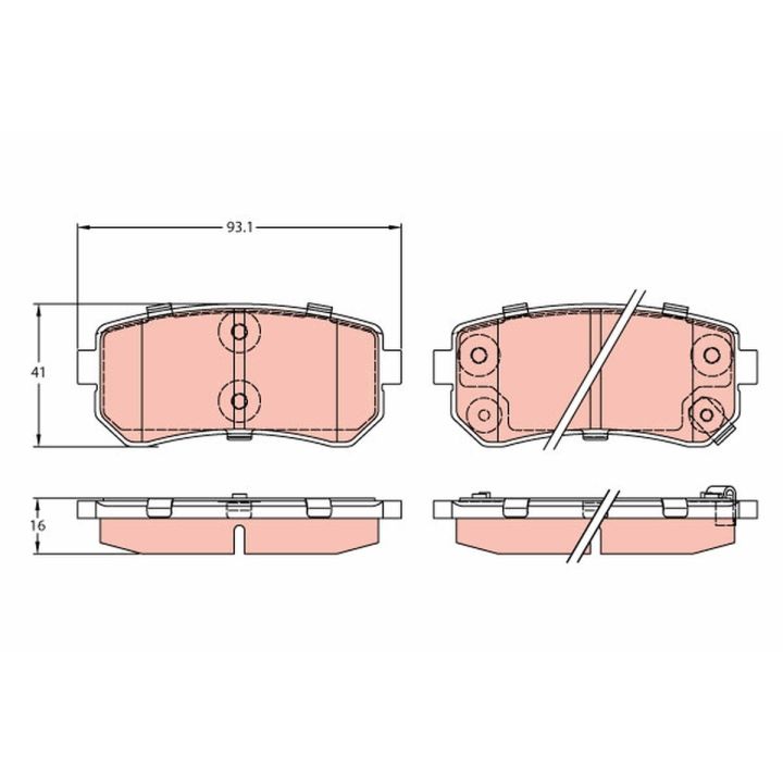 Stabdžių trinkelių rinkinys, diskinis stabdys TRW GDB3421