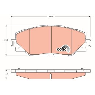 Stabdžių trinkelių rinkinys, diskinis stabdys TRW GDB3424