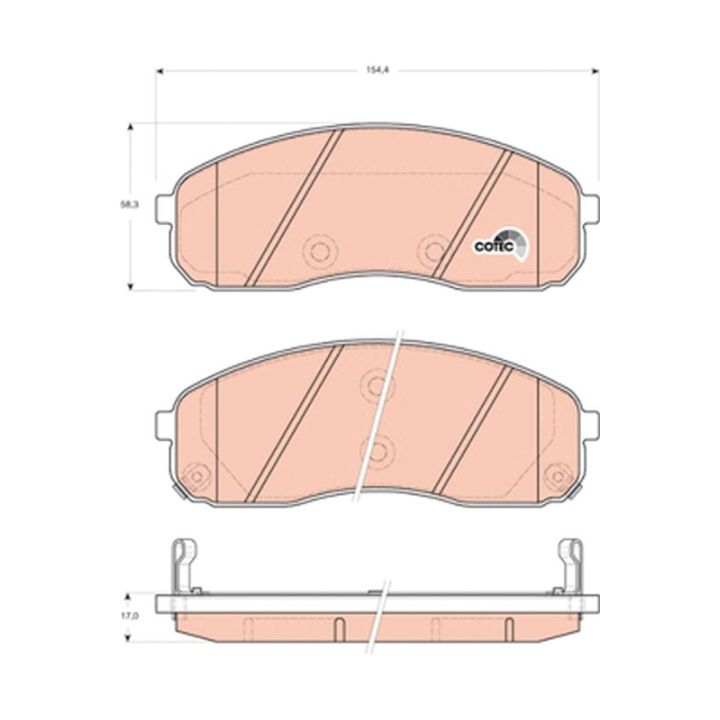 Stabdžių trinkelių rinkinys, diskinis stabdys TRW GDB3433