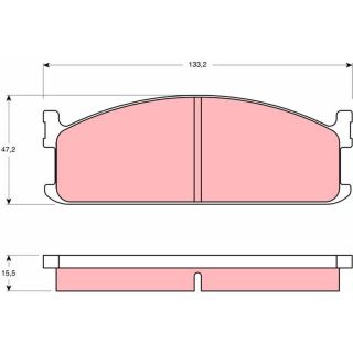 Stabdžių trinkelių rinkinys, diskinis stabdys TRW GDB345