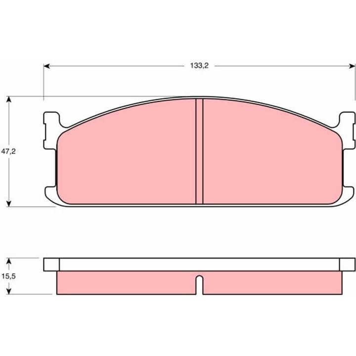 Stabdžių trinkelių rinkinys, diskinis stabdys TRW GDB345