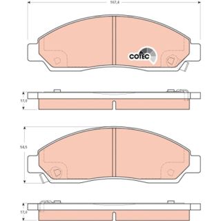 Stabdžių trinkelių rinkinys, diskinis stabdys TRW GDB3466