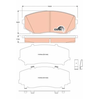 Stabdžių trinkelių rinkinys, diskinis stabdys TRW GDB3471