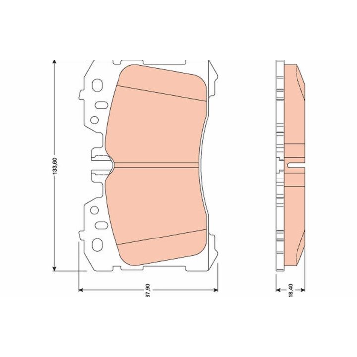 Stabdžių trinkelių rinkinys, diskinis stabdys TRW GDB3473