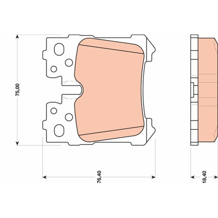 Stabdžių trinkelių rinkinys, diskinis stabdys TRW GDB3475