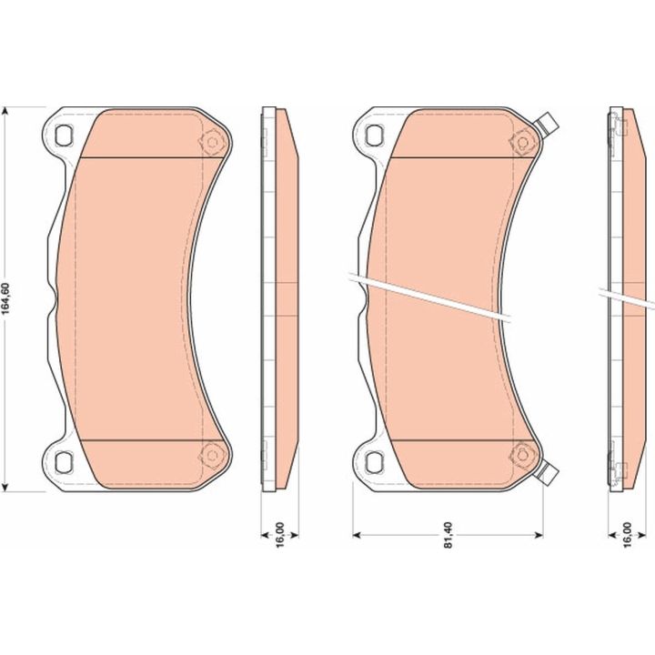 Stabdžių trinkelių rinkinys, diskinis stabdys TRW GDB3489