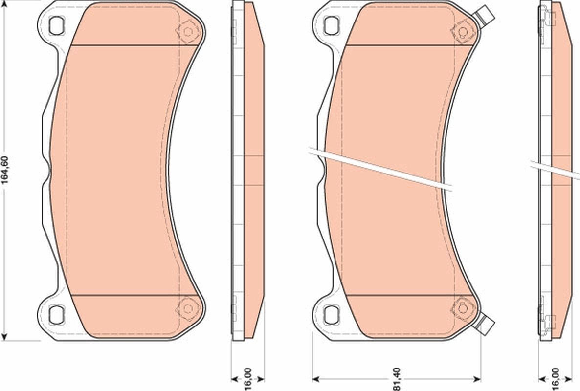 Stabdžių trinkelių rinkinys, diskinis stabdys TRW GDB3489