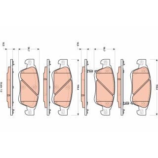 Stabdžių trinkelių rinkinys, diskinis stabdys TRW GDB3503