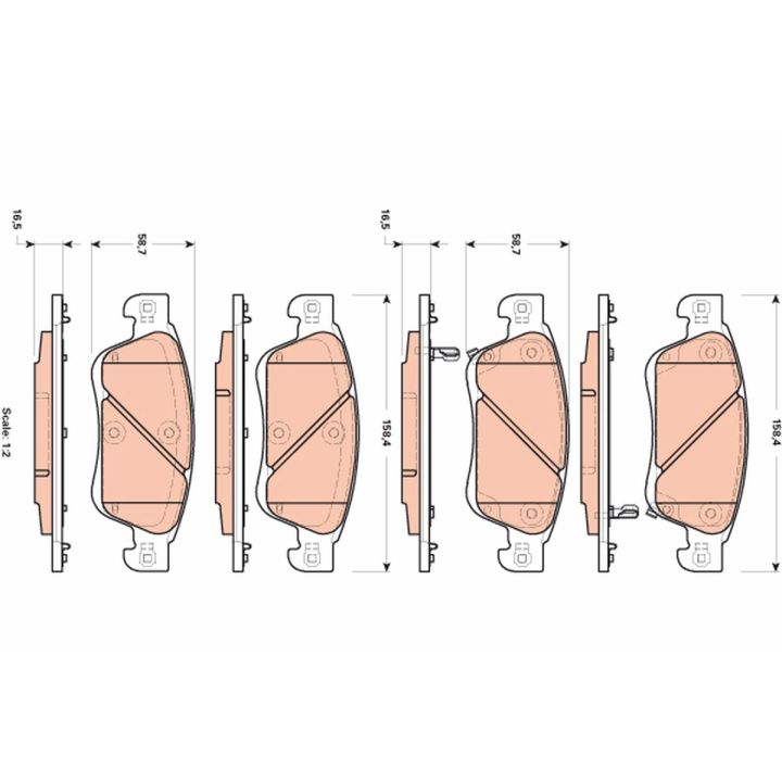Stabdžių trinkelių rinkinys, diskinis stabdys TRW GDB3503