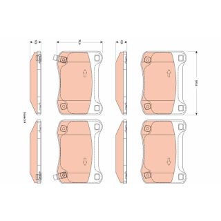 Stabdžių trinkelių rinkinys, diskinis stabdys TRW GDB3504