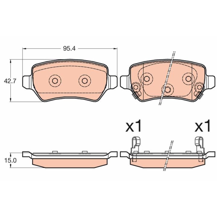 Stabdžių trinkelių rinkinys, diskinis stabdys TRW GDB3585