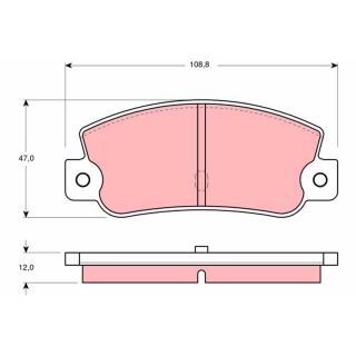 Stabdžių trinkelių rinkinys, diskinis stabdys TRW GDB360