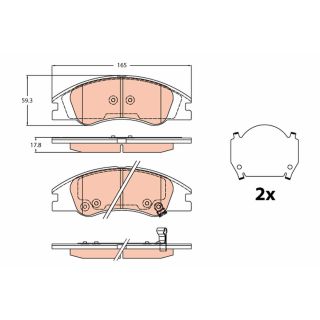 Stabdžių trinkelių rinkinys, diskinis stabdys TRW GDB3635