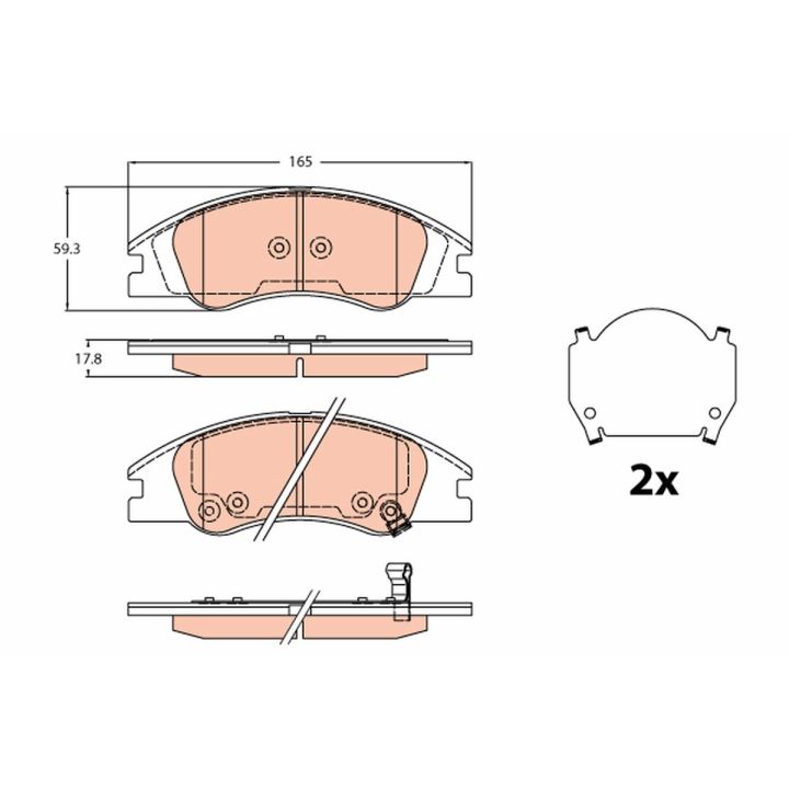 Stabdžių trinkelių rinkinys, diskinis stabdys TRW GDB3635