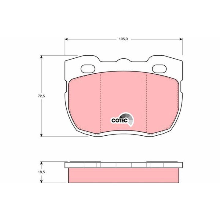 Stabdžių trinkelių rinkinys, diskinis stabdys TRW GDB394