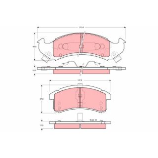 Stabdžių trinkelių rinkinys, diskinis stabdys TRW GDB4000