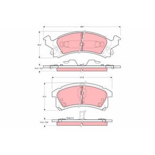 Stabdžių trinkelių rinkinys, diskinis stabdys TRW GDB4002