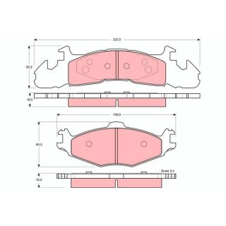 Stabdžių trinkelių rinkinys, diskinis stabdys TRW GDB4007