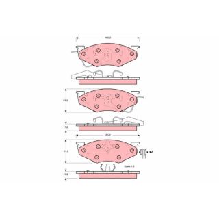 Stabdžių trinkelių rinkinys, diskinis stabdys TRW GDB4008