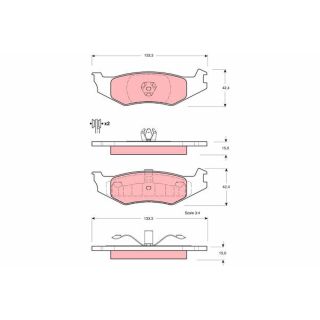 Stabdžių trinkelių rinkinys, diskinis stabdys TRW GDB4012