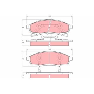 Stabdžių trinkelių rinkinys, diskinis stabdys TRW GDB4014