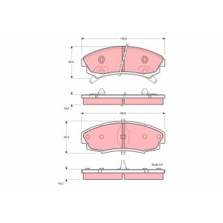 Stabdžių trinkelių rinkinys, diskinis stabdys TRW GDB4030