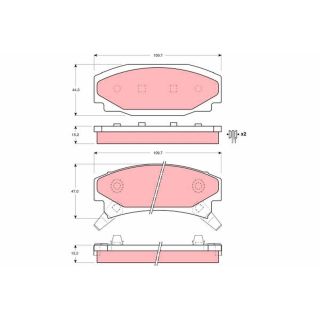 Stabdžių trinkelių rinkinys, diskinis stabdys TRW GDB4037