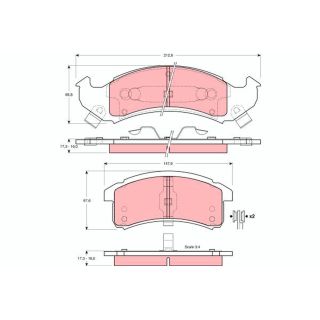 Stabdžių trinkelių rinkinys, diskinis stabdys TRW GDB4054