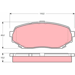 Stabdžių trinkelių rinkinys, diskinis stabdys TRW GDB4079