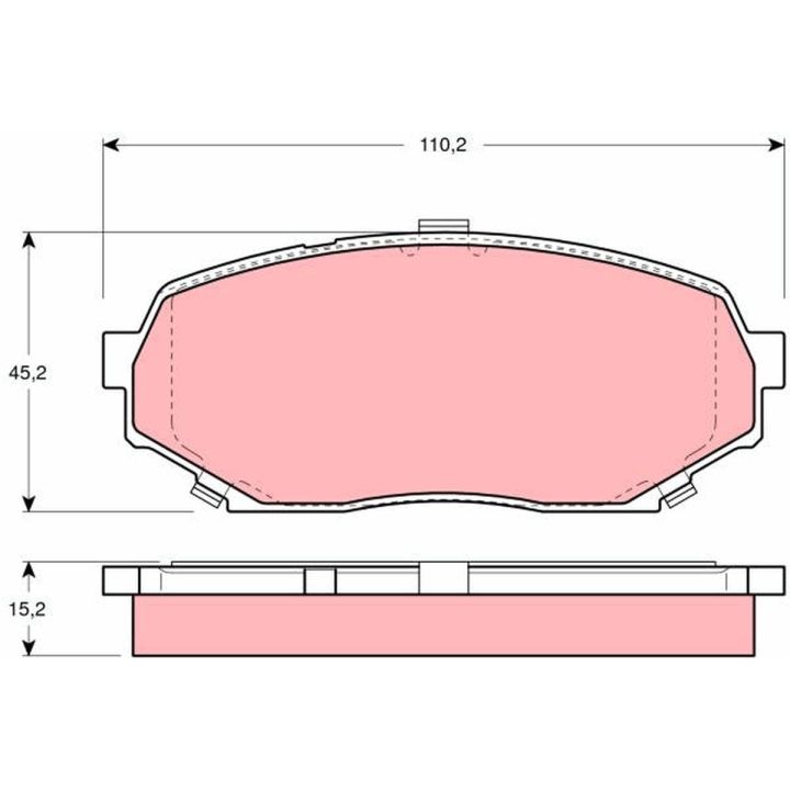 Stabdžių trinkelių rinkinys, diskinis stabdys TRW GDB4079