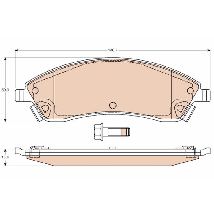 Stabdžių trinkelių rinkinys, diskinis stabdys TRW GDB4451